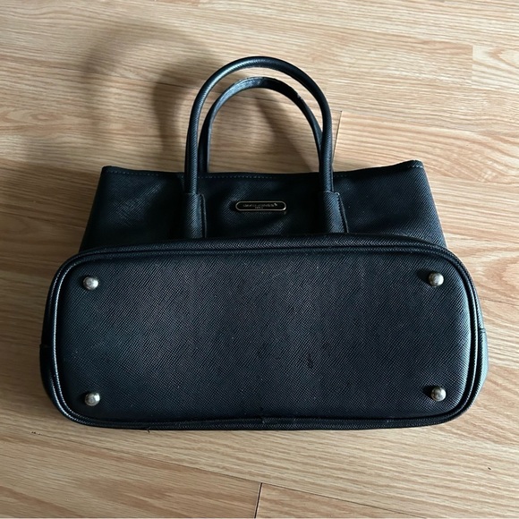 David Jones Paris Black Faux Leather Handbag - Picture 9 of 12